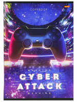 Тетрадь А5 96л. клет. "Кибератака" (Проф-Пресс)
