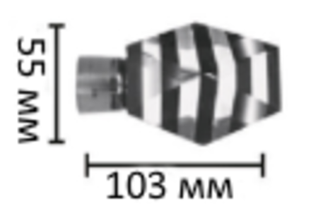 Наконечники "Карамель Ост" для кованых карнизов d25 мм, цвет шампань