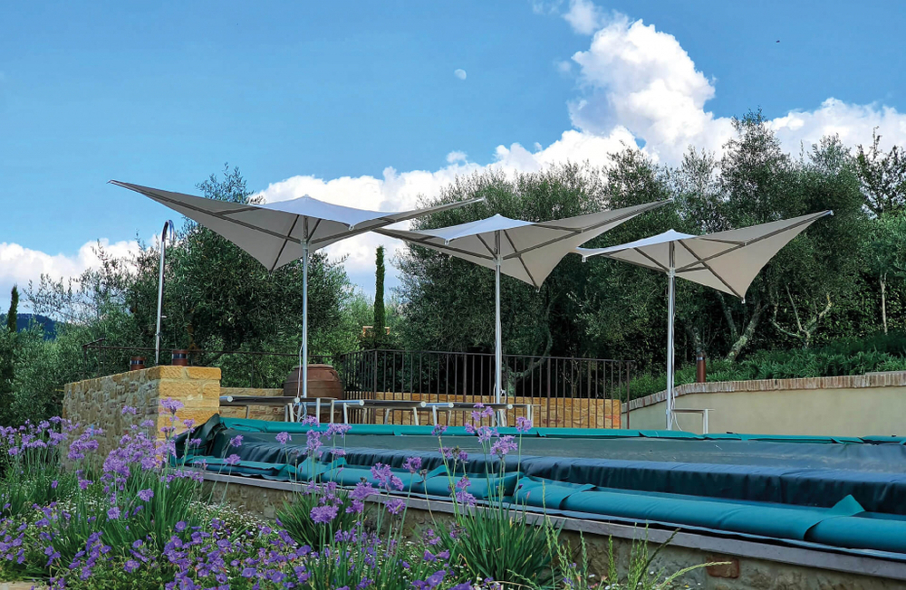 Зонт-парусник 2х2 м Scolaro Vela Titanium, титан, серо-коричневый