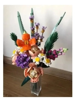 Конструктор Букет цветов 756 деталей 19005/подарок