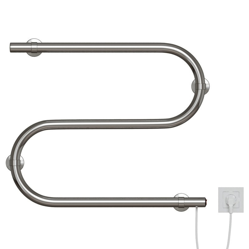 Полотенцесушитель MIXLINE SIMPLE S 40x50 (кнопочный выкл, 130 Вт) ХРОМ