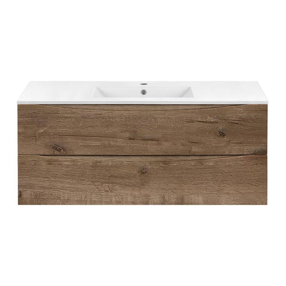 Тумба под раковину Vincea Mia 1200 подвесная, 2 выкатных ящика soft close, V.Oak