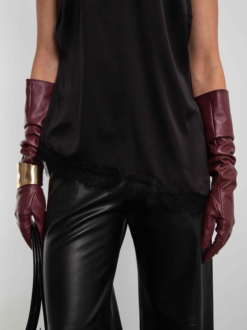 Блуза-топ Шёпот шёлка (черный)