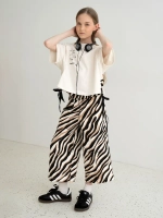 Костюм для девочки, футболка и кюлоты