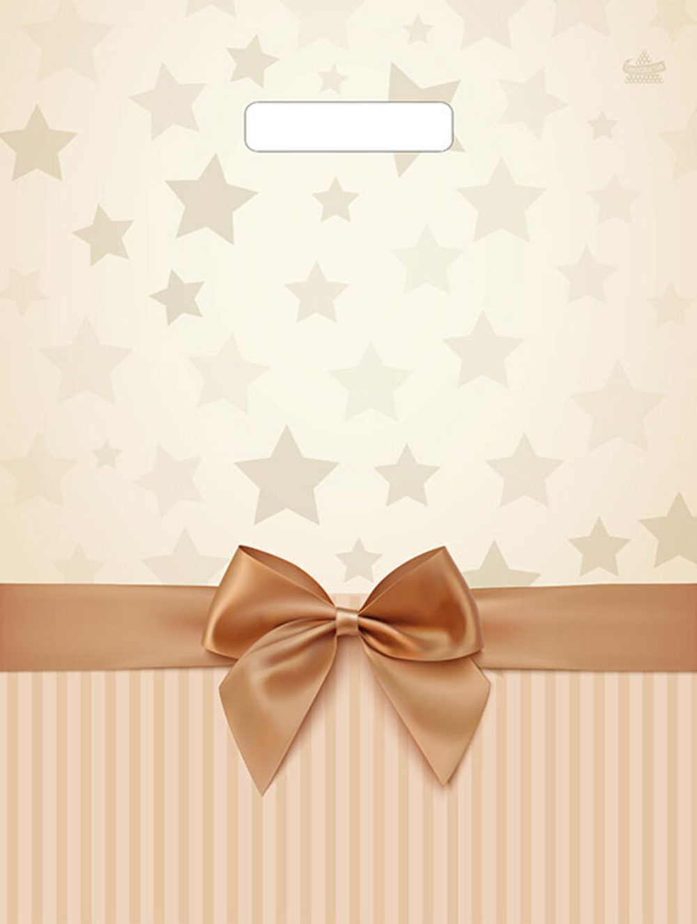 Пакет 40*31см (60мк) с вырубной укрепл. ручкой "Звезды в подарок" Ламинат