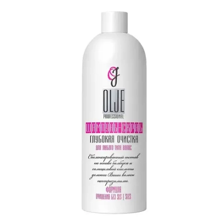 OLJE Шампунь – скраб глубокая очистка для любого типа волос, 1000 мл