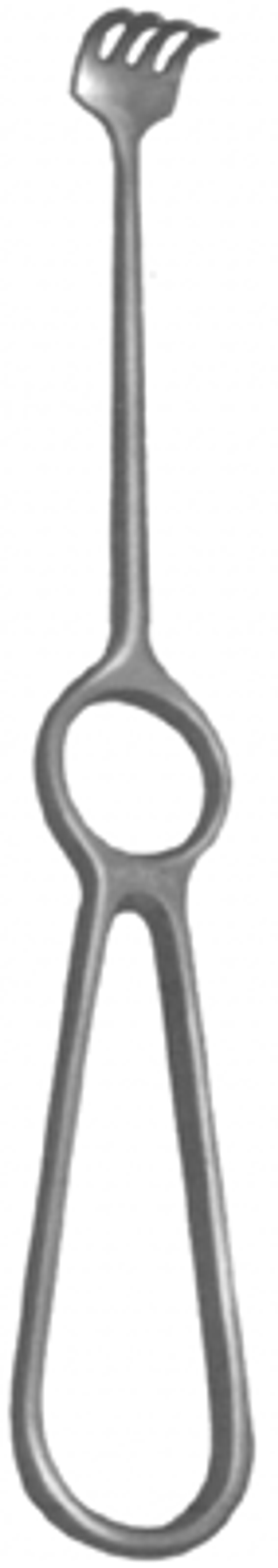 ВР- К-28 # Крючок хирургический тупой четырехзубый 2