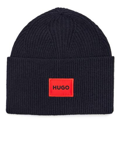 Хлопковая шапка Xaff 6 HUGO - темно-синий(50496011)