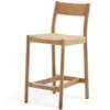 Analy Полубарный стул из массива дуба с натуральной отделкой и сиденьем из веревки 65 см