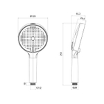 Лейка для душа IDDIS AIG4FBCi18 "Aiger" D120мм, 4 режима, ХРОМ матовый, коробка