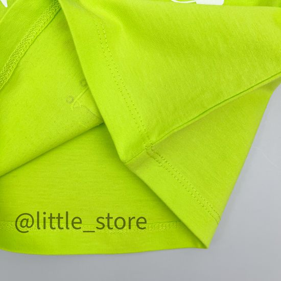 Футболка хлопковая "Динозавры" ярко-зеленая