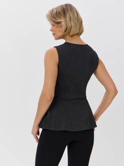 Вечерний топ-блузка с баской