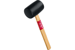 Чёрная резиновая киянка с деревянной рукояткой ЗУБР 900г 2050-90_z02