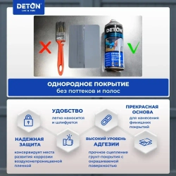 Грунтовка / Эпоксидный грунт DETON, серый, баллон аэрозоль 520 мл