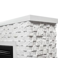 Каминокомплект: Очаг Electrolux EFP/P-3320RLS с порталом Quadro 30 камень песчаник античный бел