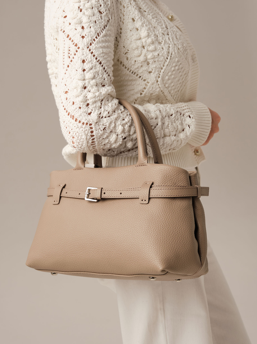 Кожаная сумка DBR Muse 31399 бежевый латте