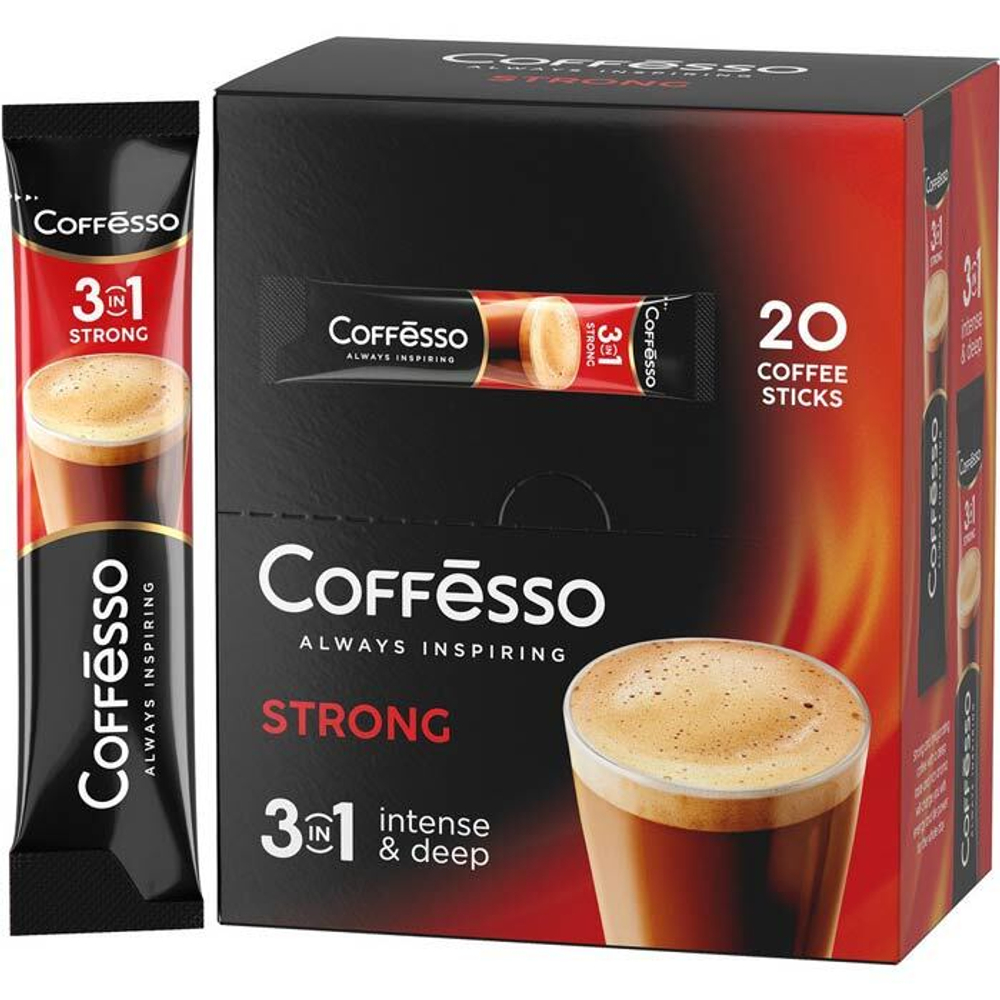 Кофе растворимый Coffesso Strong 3 в 1 (20 шт)