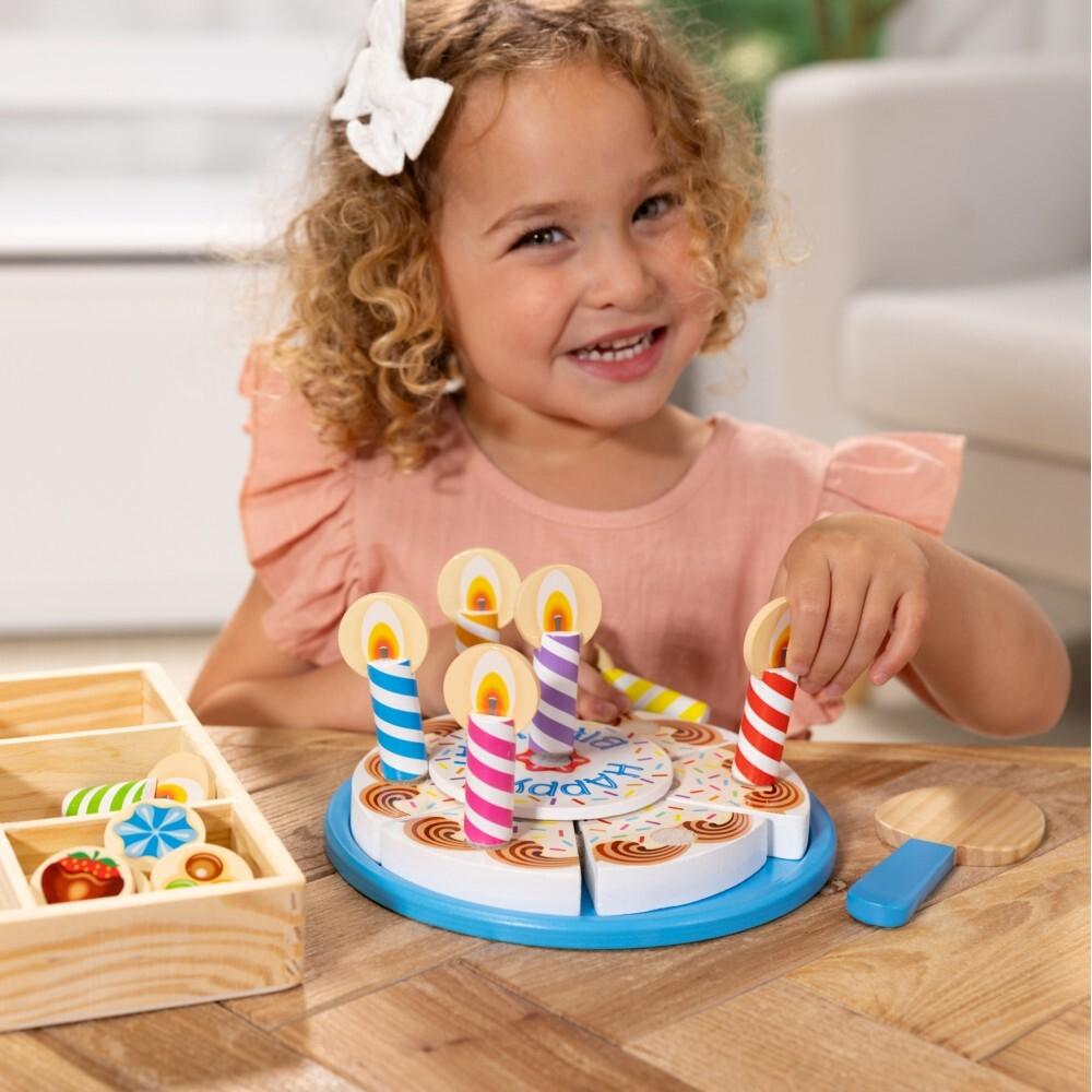 Melissa & Doug - Деревянный пирог BIRTHDAY CAKE + 33 аксессуара 20155234