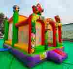 Коммерческий надувной батут «Попугаи и друзья 2» с крышей, 6x4x4 м