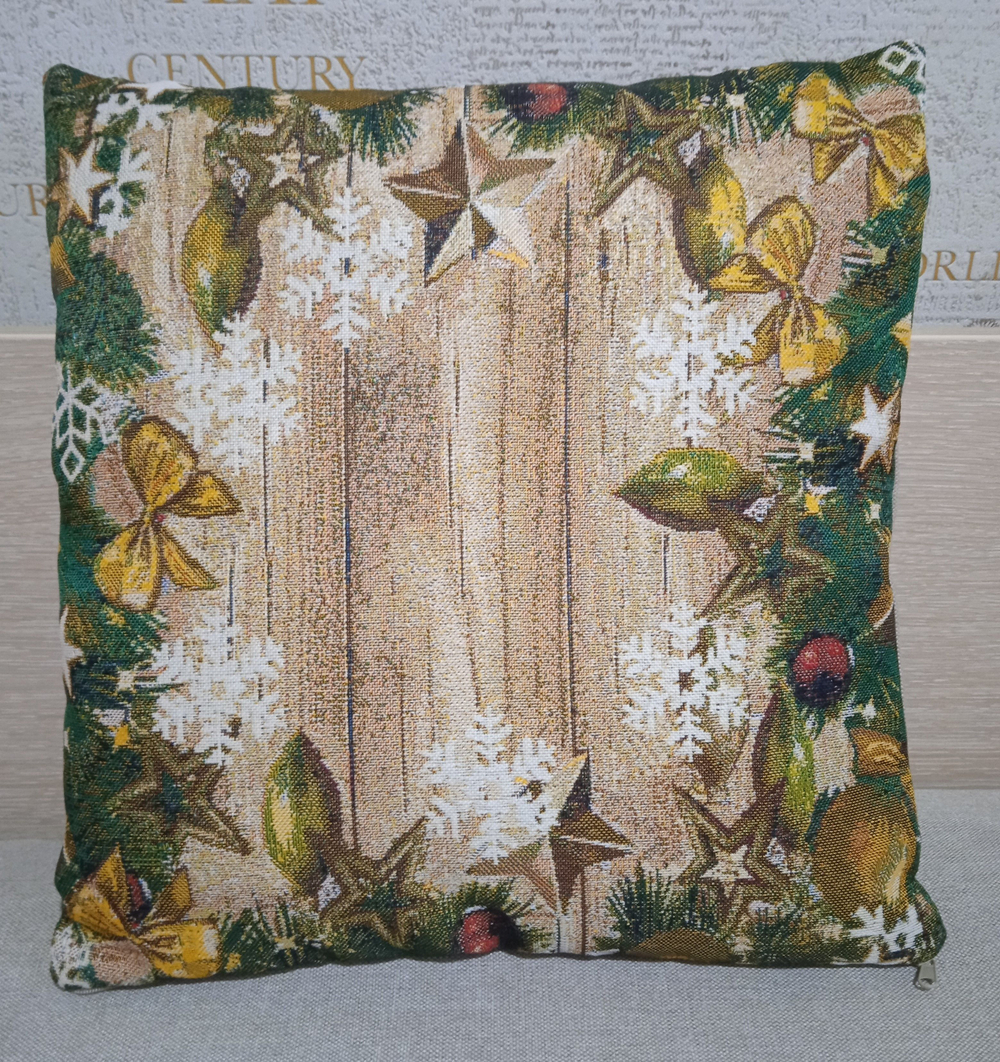Декоративный гобеленовый чехол для интерьерной подушки Гирлянда 38*38