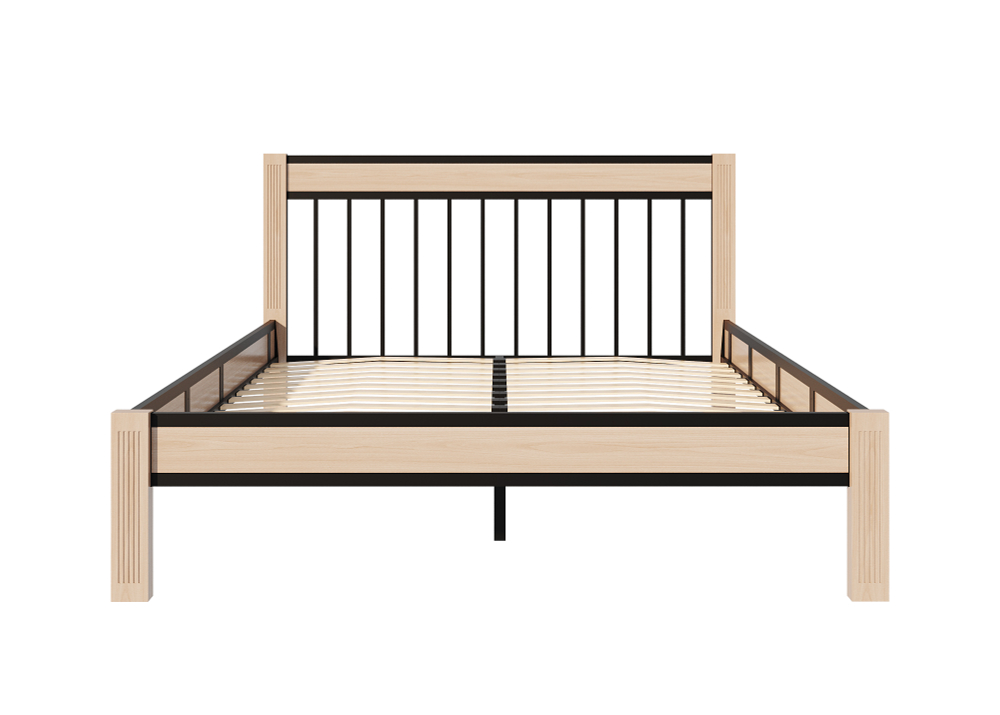 Кровать Форвард АГАТА 160, черный/натуральный