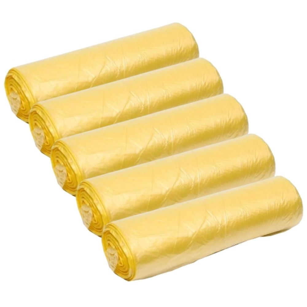 Пакеты фасовочные в рулонах 24х37см 10см жёлтые (1/20шт)