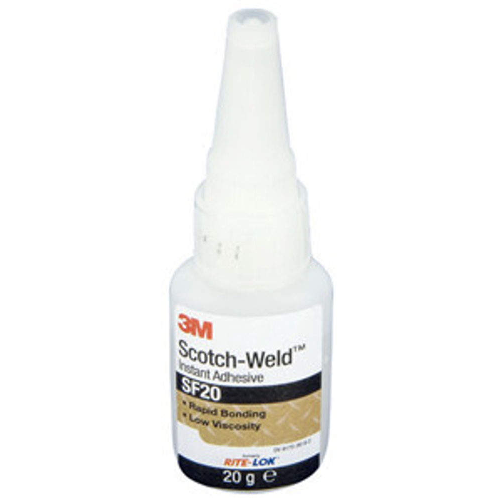 3М Scotch-Weld SF20 КЛЕЙ ЦИАНАКРИЛАТНЫЙ ОДНОКОМПОНЕНТНЫЙ, ПРОЗРАЧНЫЙ, 20 Г