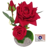 Цветочная композиция «Розовый восторг» 22см в горшке, цвет красный