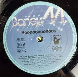 Винтажная виниловая пластинка LP Boney M Boonoonoonoos (Germany 1981)