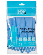 Перчатки латексные HQ Profiline, размер L, синие, 50 пар