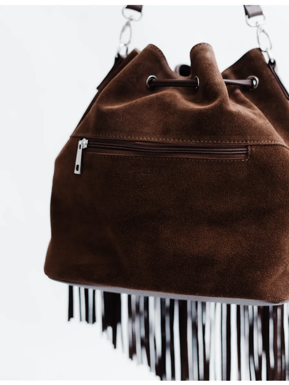 сумка через плечо тоут средняя натуральная замша