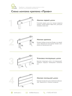 Кляймер усиленный Осфикс "Профи" №4 (4мм) 100 шт для вагонки, блок-хауса, имитации бруса