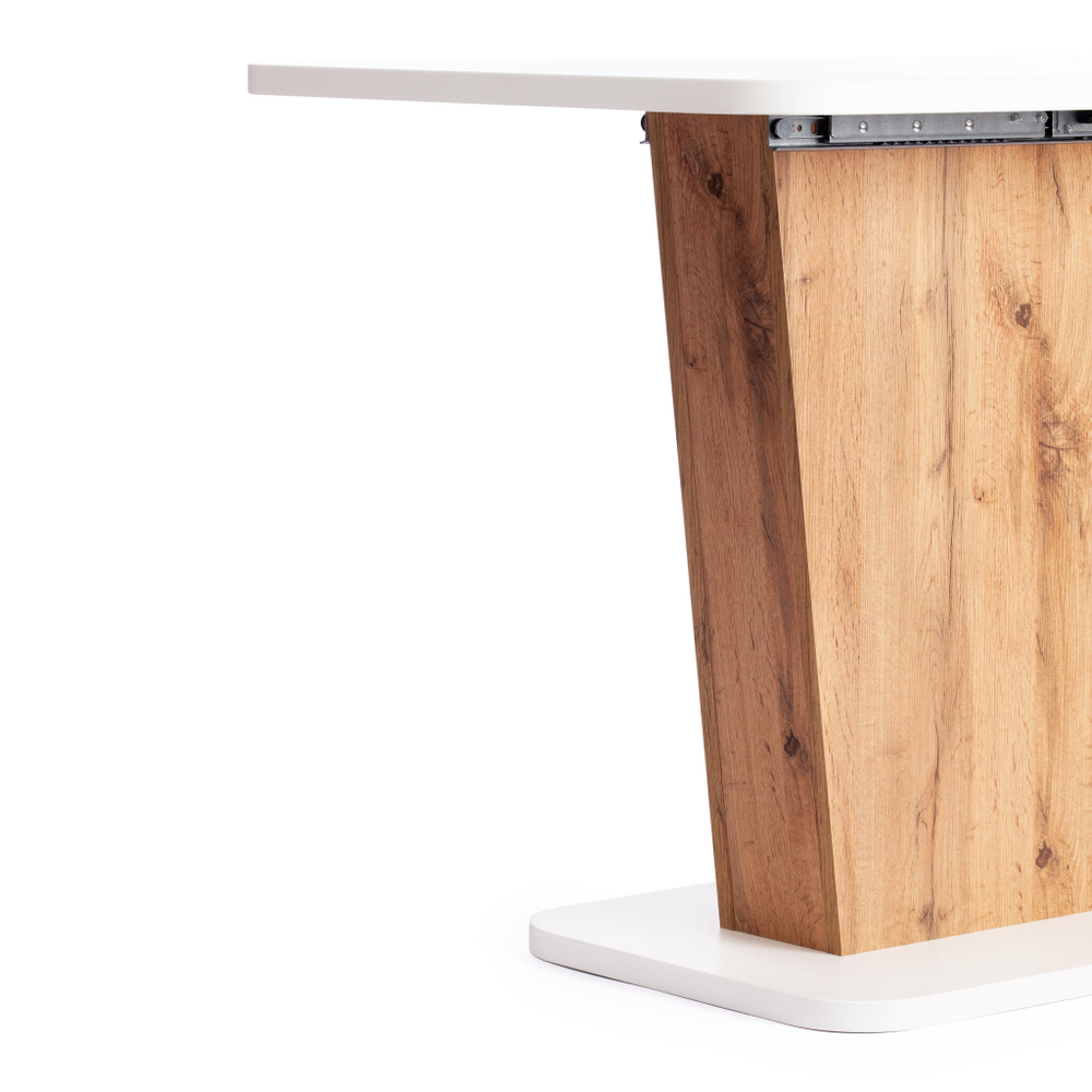 Стол обеденный GENT ЛДСП, 110-145x68,6x75,5 см, Дуб вотан/Белый