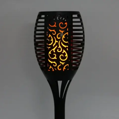 Фонарь садовый «Факел большой» 77*12 см, на солнечной батарее, Теплый белый (эффект пламени)