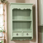 Шкаф навесной Прованс 2 ящика для кухни и ванной из массива сосны, эвкалиптовый