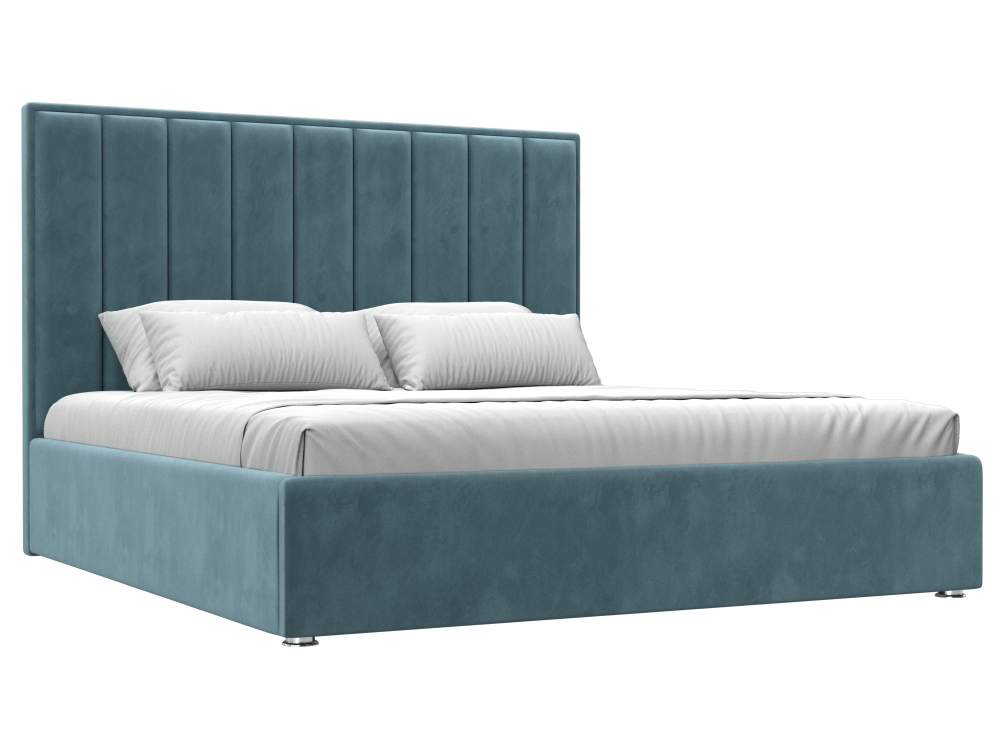 Кровать интерьерная Афродита 180, Бирюзовый, Велюр, 120577
