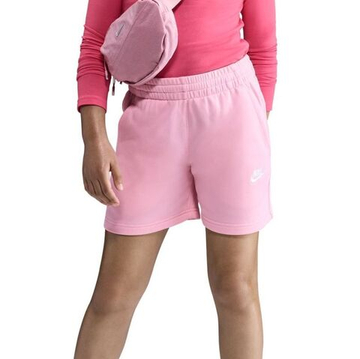 Шорты для девочки теннисные Nike Kids Sportswear Club Fleece 5" - med soft pink/med soft pink/white