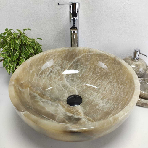 Раковина из оникса Bowl Grey Medium TinLip BO-61042 45*45*15