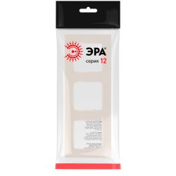 Рамка для розеток и выключателей ЭРА Серия 12 12-5203-15 на 3 поста, Классик, перламутр