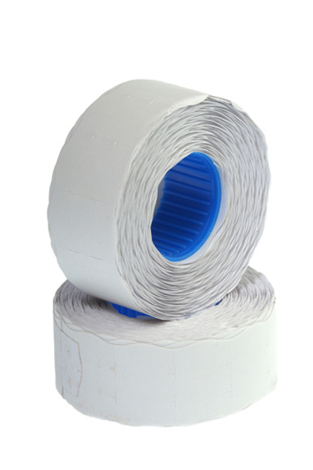 Этикет-лента 26х16мм белая волна 800шт./рул., 200рул./уп. Беларусь