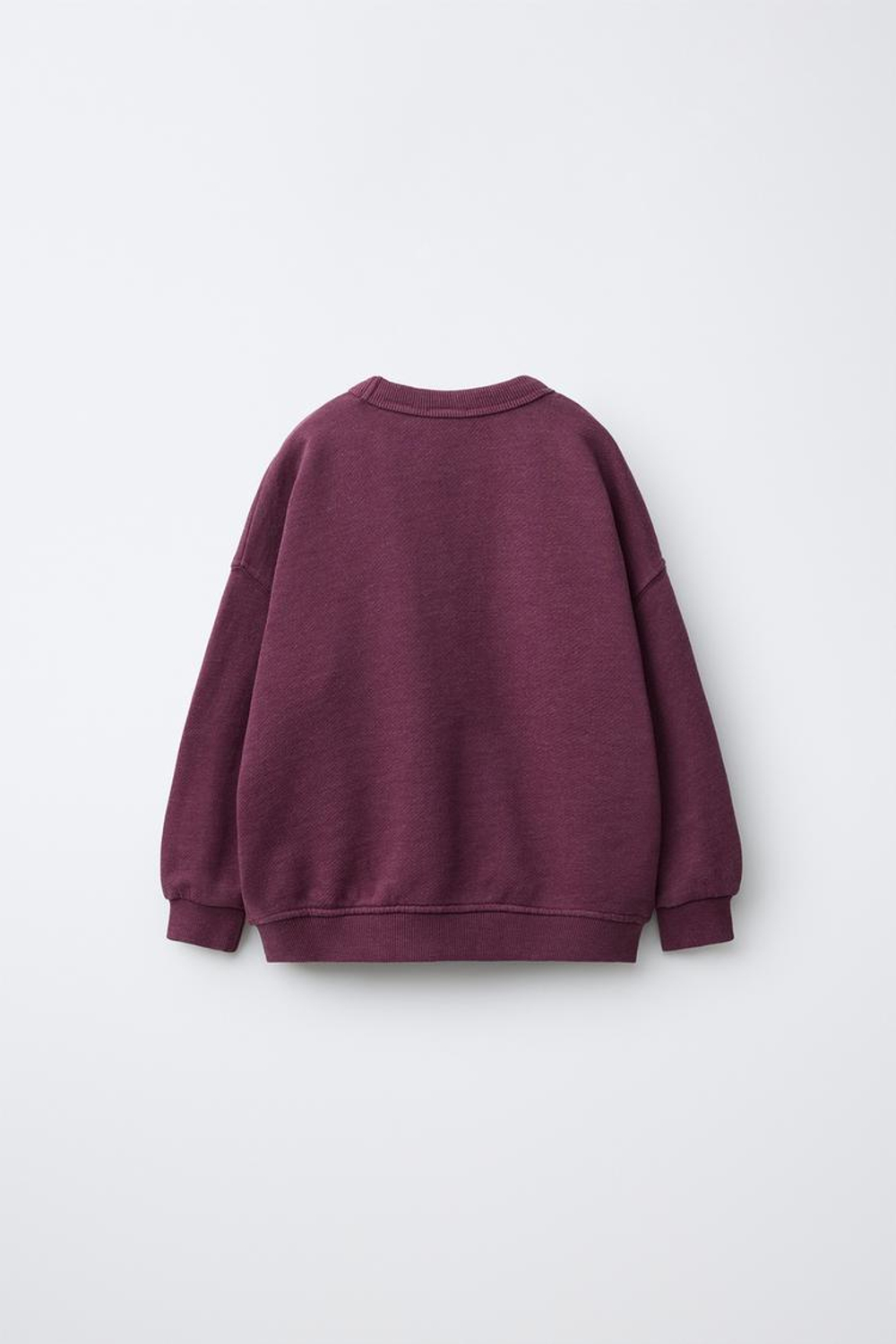 ZARA ТОЛСТОВКА С НАДПИСЬЮ, ГРАНАТОВЫЙ