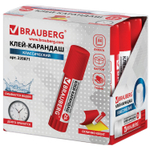 Клей-карандаш BRAUBERG 25 г (24 штуки в упаковке)