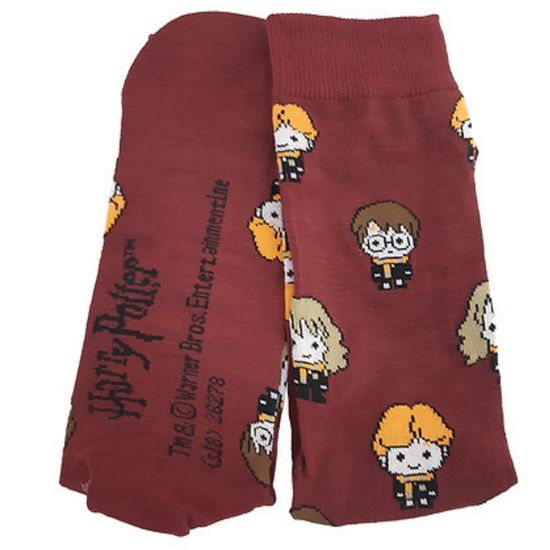 Носки Гарри Поттер "Гарри, Гермиона и рон" р-р 36-42 (бордовый)