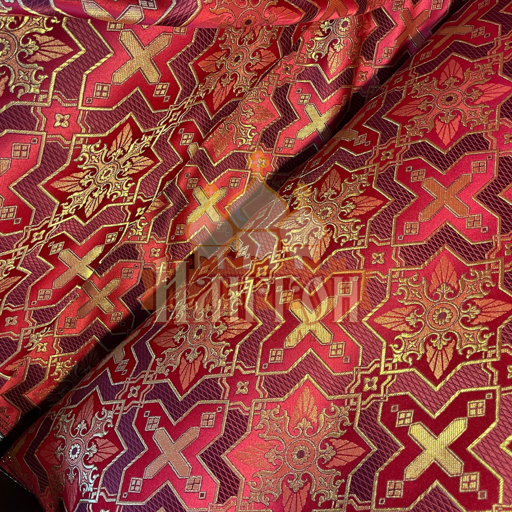 Парча "Православный" красная