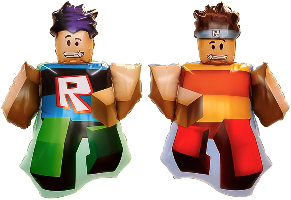 Фигурный шар из фольги с гелием в виде персонажа игры в Роблокс Roblox