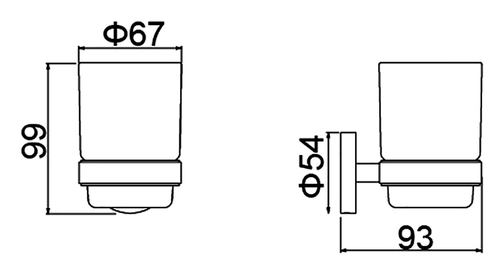 Стакан для зубных щеток Timo Saona 13031/03 Черный