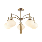 8272/5C NEOCLASSI LN26 040 латунь/бежевый/белый, металл/керамика/стекло Люстра потолочная Е14 5*40W 220V GLORIYA