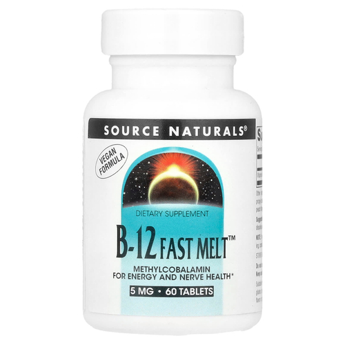 Source Naturals, B-12 Fast Melt™, 5 мг, 60 таблеток