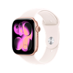 Apple Watch Series 11 GPS 46mm Rose Gold Aluminium Case with Light Blush Sport Band - S/M,Model A3333