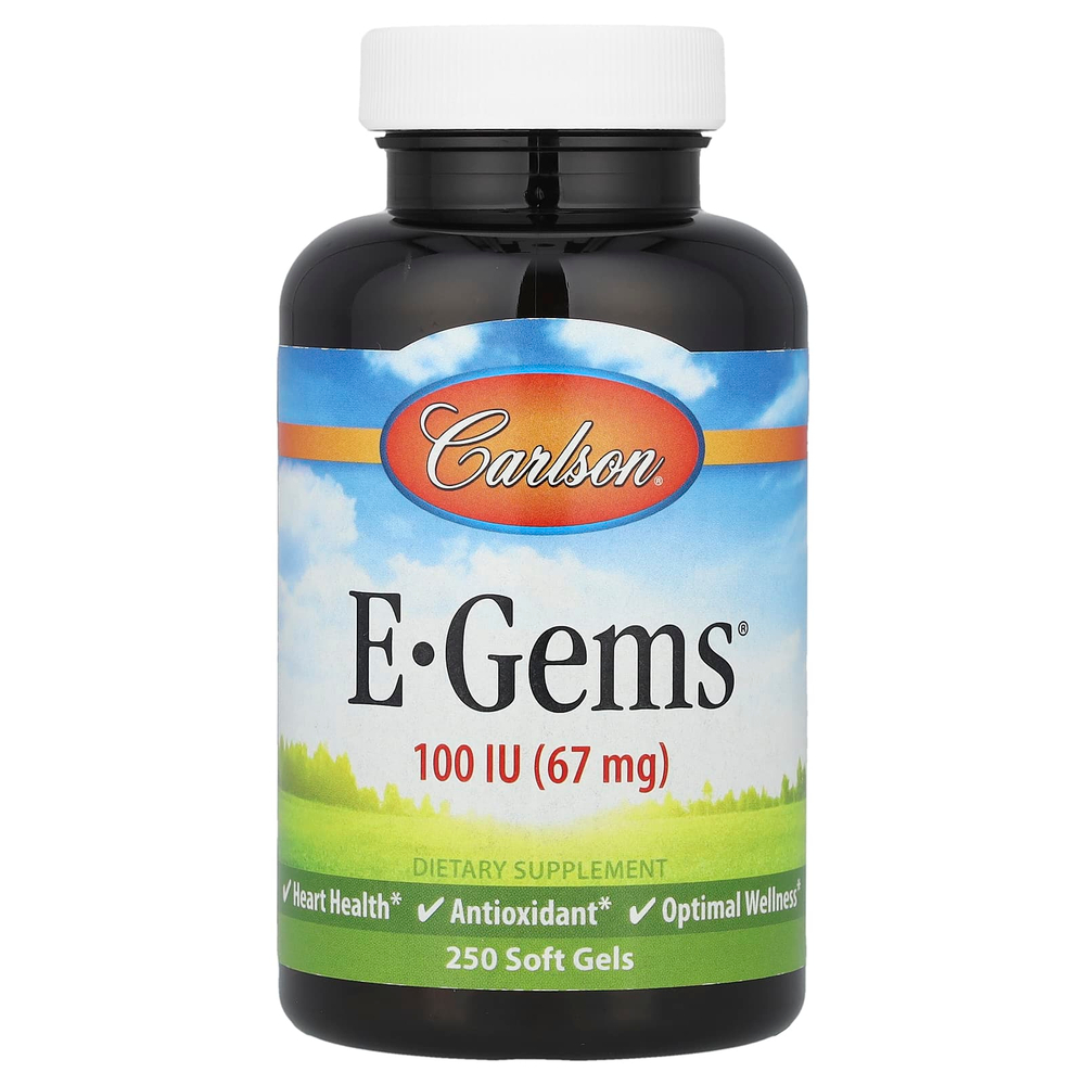 Carlson, E-Gems®, 67 мг (100 МЕ), 250 мягких таблеток